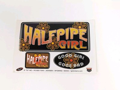 Halfpipe Girl Good Girl Gone Bad Stickers TGT Inc 3 Stickers Skateboard Punk Emo