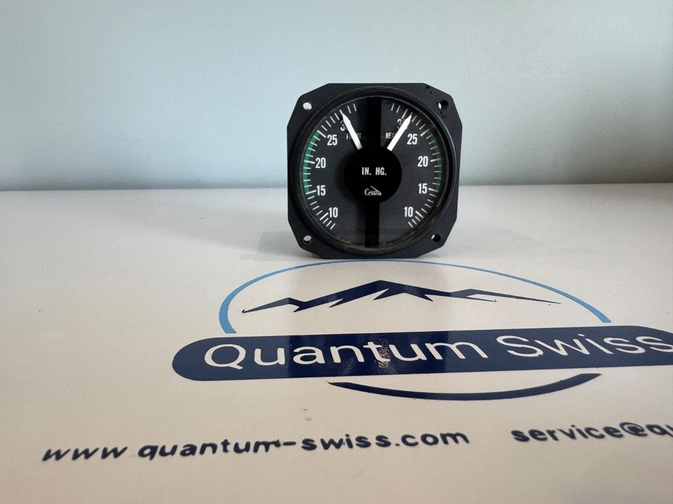 Indicador de manómetro de doble colector probado Cessna 337 P/N S-1514N2 Foto 2 de 4