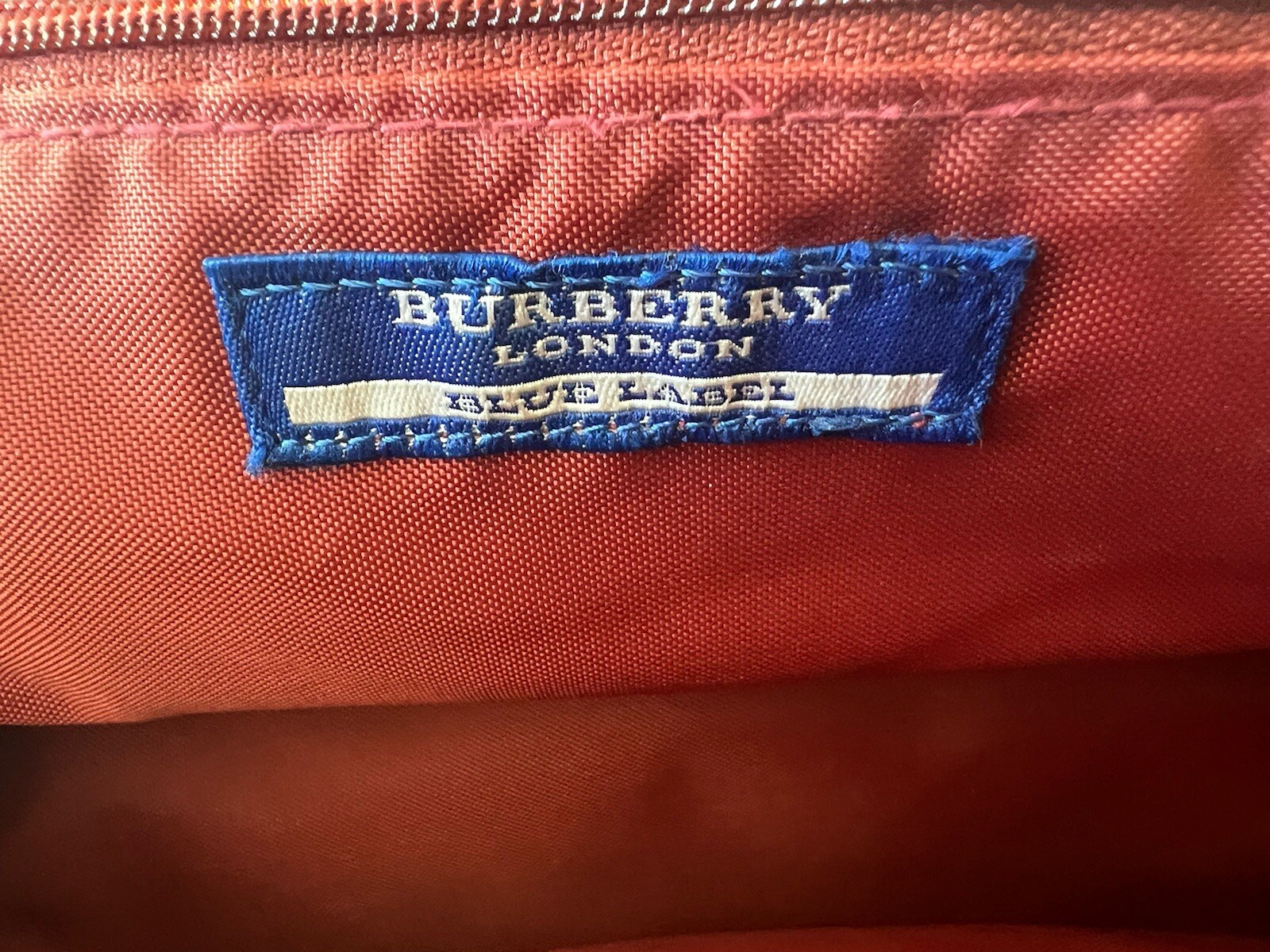 Authentic Burberry Gray Mauve Nova Check Nylon & … - image 2
