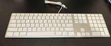 Apple USB Keyboard Model A1243 TESTED  in Good Condition White  Silver
