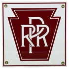 VINTAGE PENNSYLVANIA RAILROAD PORCELAIN SIGN TRAIN STATION GAS OIL NORTHERN