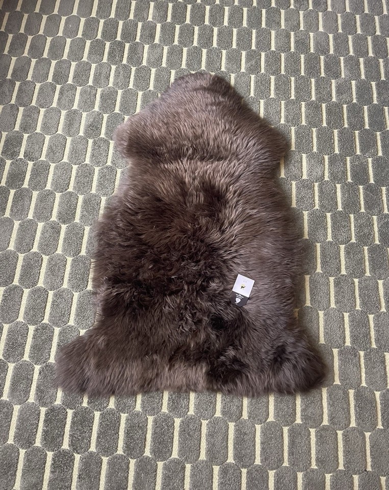 Woolmark Rugs Sheepskin rug colour brown - woolmark certified - BNWT large | eBay UK