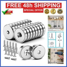 16 Pack Neodymium Cup Magnets with Screws - 40lbs Strong Holding Power