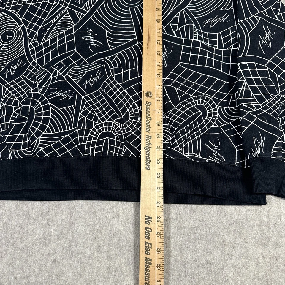 Nike Jordan Flight Print Allover Hoodie Women's Size XL Black/White DV1417-010 - Image 2 of 4