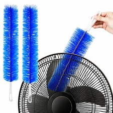 2 Pcs Zylphion Fan Cleaning Brush, Bendable Cleaner Flexible Small Blue
