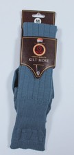 NWT GAELIC THEMES SCOTLAND M 9-11 MEN  S KILT HOSE SOCKS BLUE MADE IN U.K. K1500