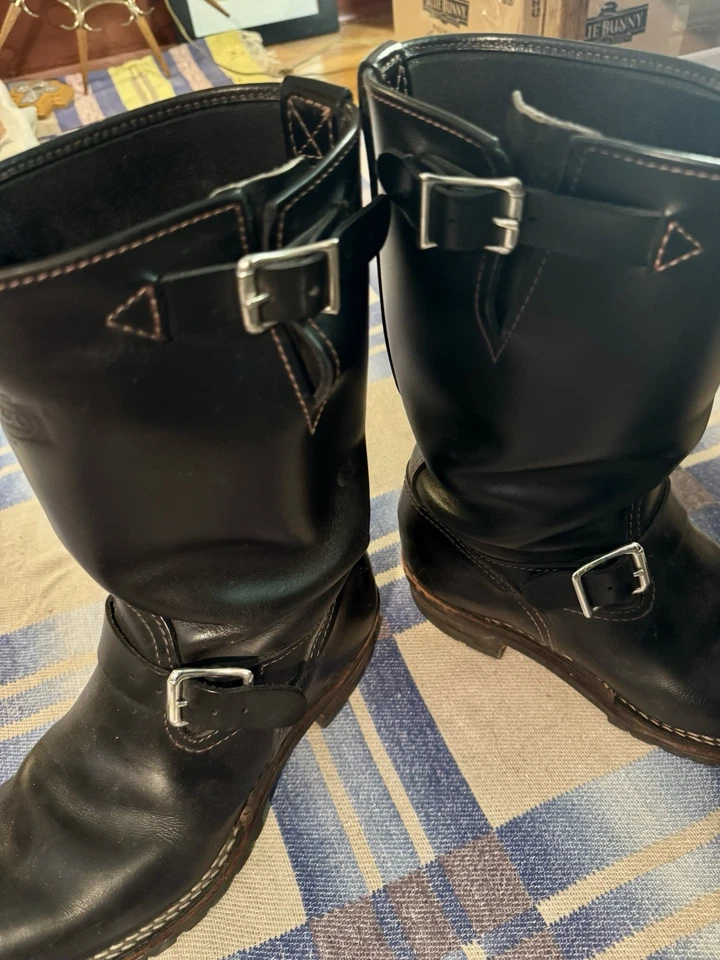 Botas Wesco Engineer Boss para hombre 10 D negras forradas de cuero suela Vibram EE. UU. Foto 3 de 4