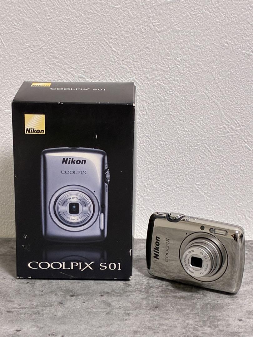 Nikon COOLPIX S01 Digital Camera Mirror Silver Compact Point