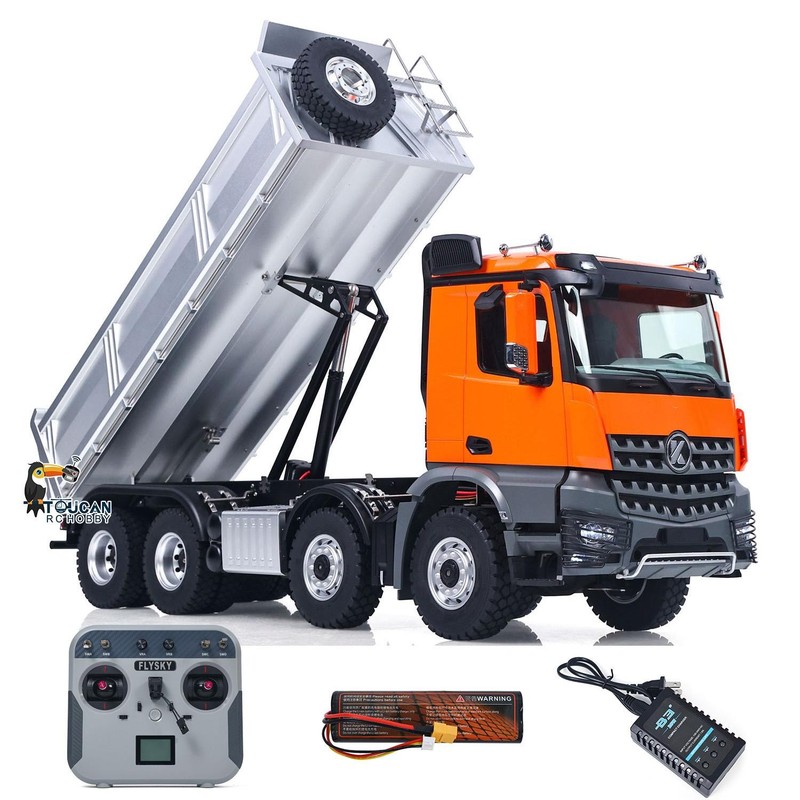 Kabolite 1/14 Electric RC Dump Truck K5703 8WD Tipper Car 2Speed Lights Sounds