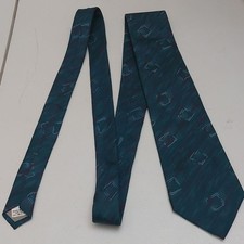 Vintage Mario Valentino Abstract Print Multicolor Silk Tie Mens Necktie USA Made