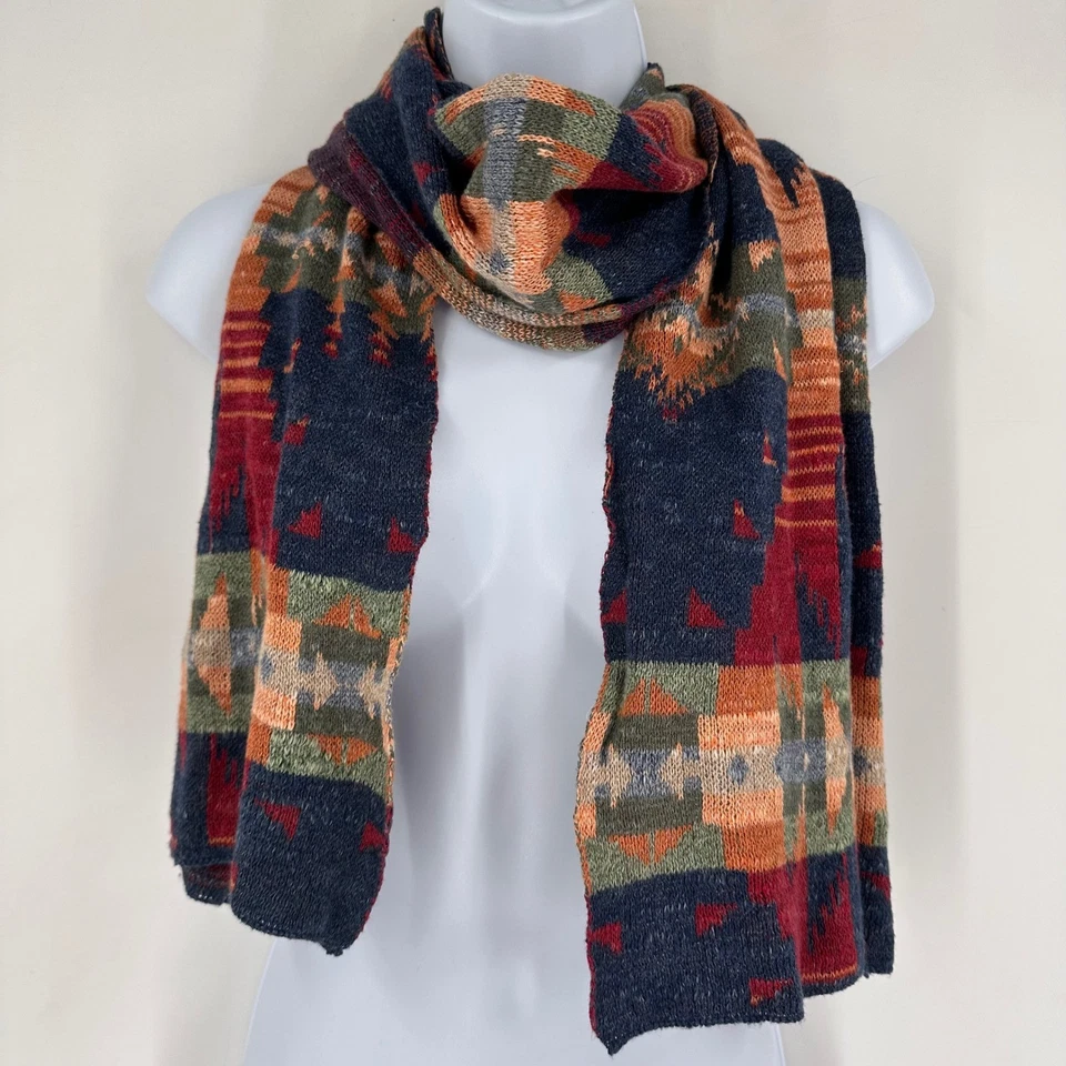 Denim & Supply Ralph Lauren Navajo Patrón Geométrico Algodón Bufanda Mujer Talla Única Foto 2 de 4