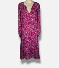 Santorelli Women's Pink Aubree Floral-Print Georgette Midi Dress Size 42