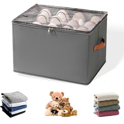 12 Paar Schuh Aufbewahrungsbox Faltbar Organizer mit Klarsichtdeckel für Garderobe