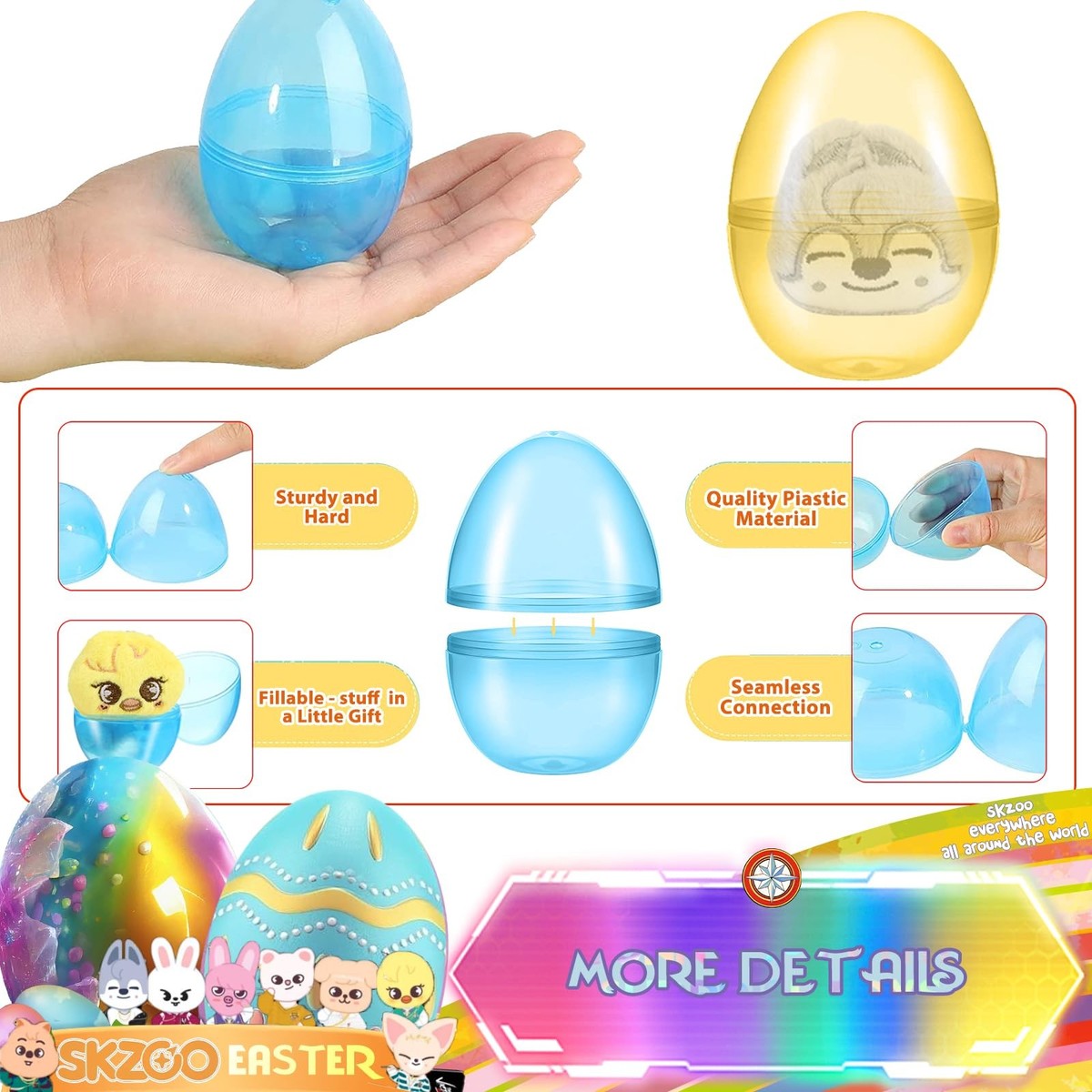Filled Easter Eggs with Surprise Stray Kids merch, kids Skz-21 Pcs