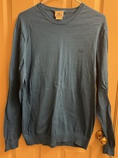 Lacoste CREWNECK Sweater 100 Cotton MENS 6 XL Blue Long Sleeve F8425