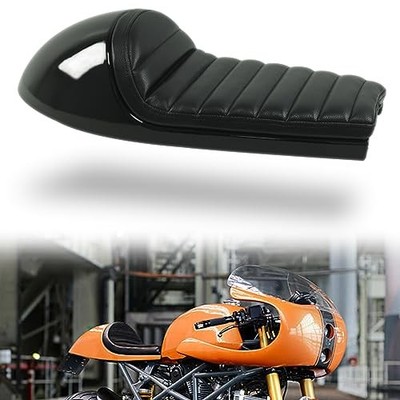 0391 Motorcycle Hump Cafe Racer Seat（gloss black finish, subframe All Black