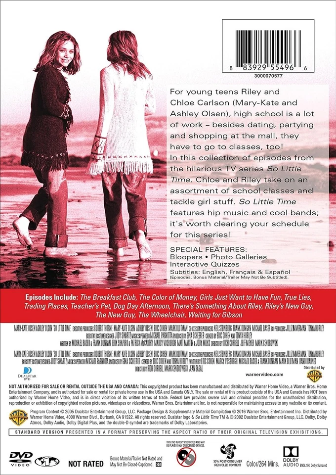 Mary Kate and Ashley So Little Time V1: School's Cool / Boy Crazy (DBFE) (DVD) - Image 2 of 2