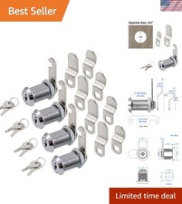 Cabinet Cam Lock, 1-1/8 Inch Keyed Alike Cam Locks Secure File Drawer Door Ma...