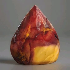 Polished Mookaite Jasper Teardrop Freeform Ornament - USA