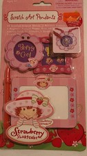 Vintage Strawberry Shortcake "Scratch Art Pendants" Activity Kit 2003 - New