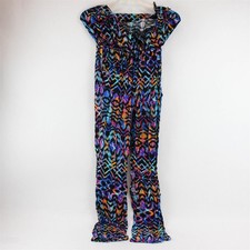 MYTH Women's L Multicolor Geometric Pattern Strapless Jumpsuit - Made in USA