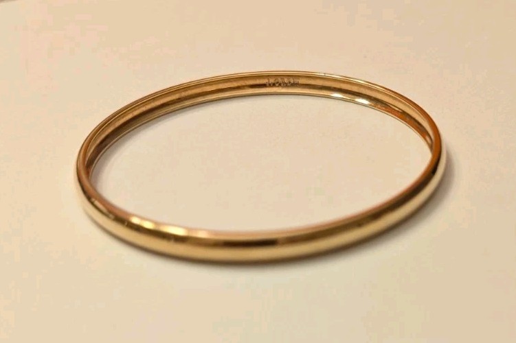 J. Crew Bracelet Gold Tone Bangle Stackable Prepp… - image 5