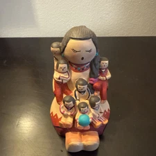  Whitefeather  Studios Native American Storyteller - Woman with 7 Children