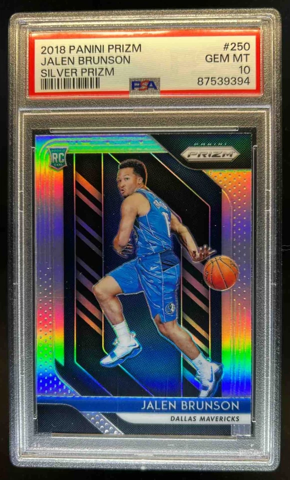 2018-19 Prizm Jalen Brunson RC Prizm Silver Rookie #250 Mavericks PSA 10