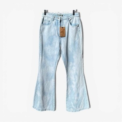  NEW w/tags Patrizia Pepe Blue Bleached Flare Jeans Size 27.