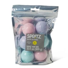 6pc 10.6oz Bath Bomb Set - Spritz™: Rose Scented Bath Soaks for Kids, Ages 5+, N