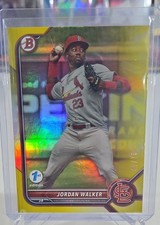2022 Bowman Draft 1st Edition - Jordan Walker #BD-36 Yellow Foil /75 (RC)