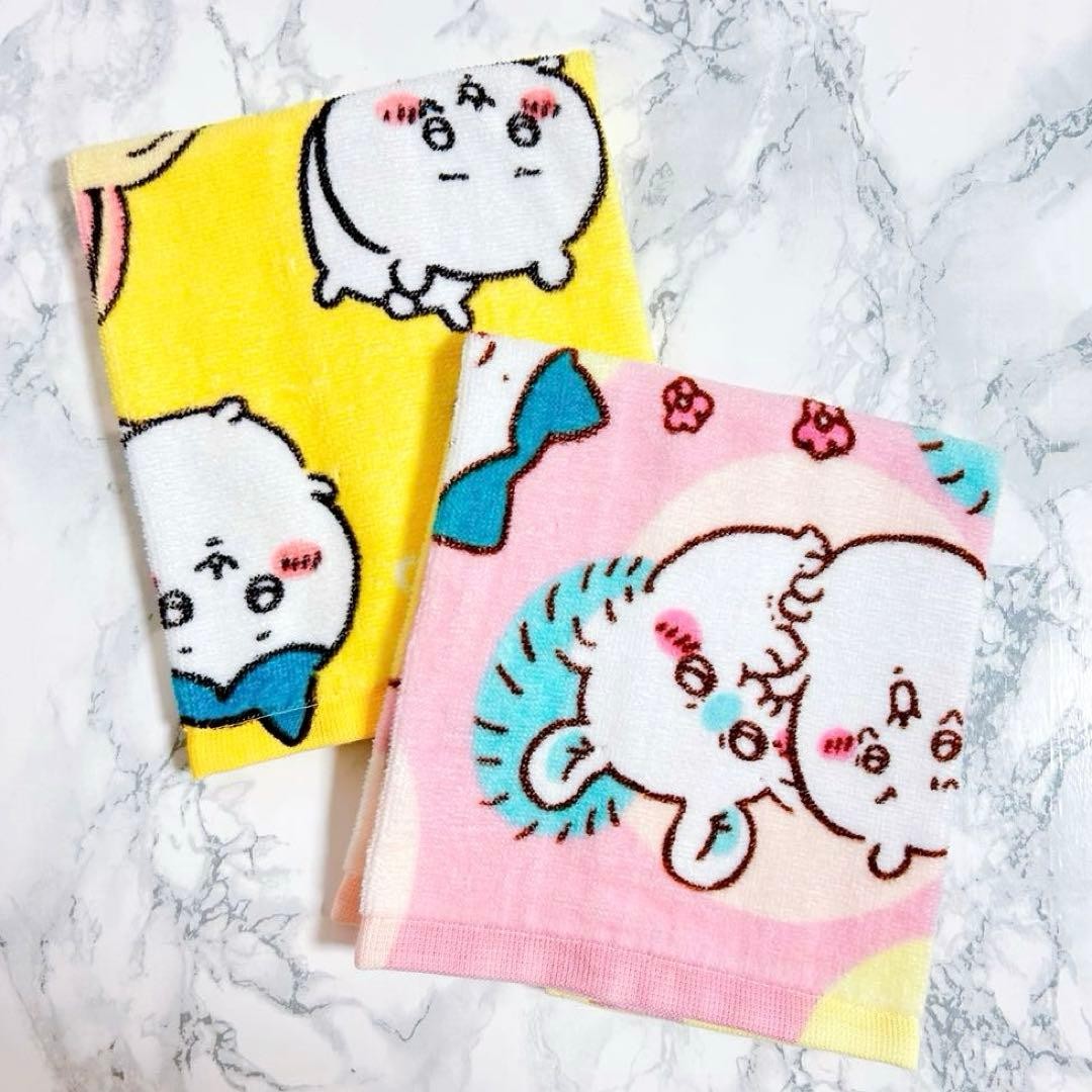Chikawa Collaboration Hand Towel Set Of 2 With Rabbit Bonus JPN Shimamura Collab