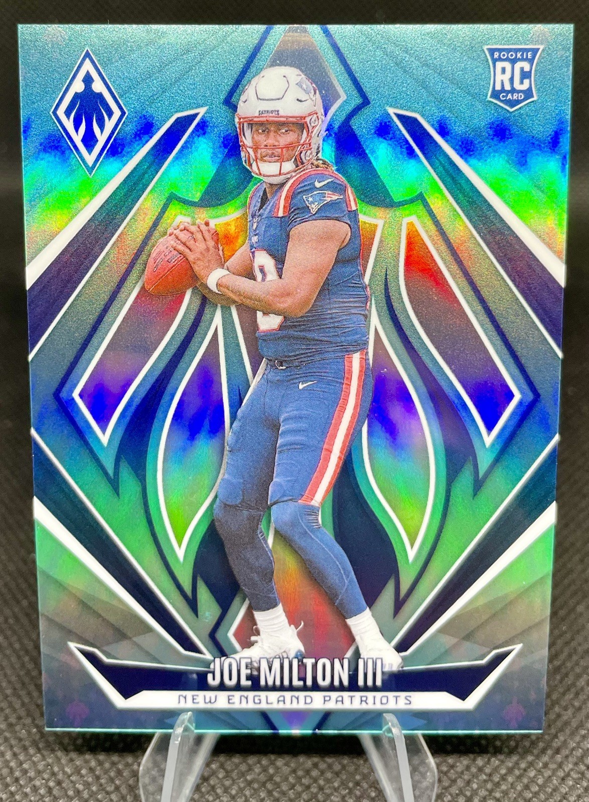 Joe Milton III 2024 Panini Rookie Phoenix Teal /28 #205 (RC) New England Patriot