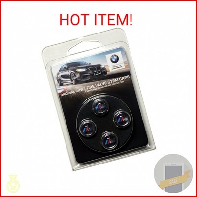 BMW Genuine Factory OEM 36110421543 Valve Stem Caps M Logo (Set of 4)