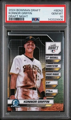 2024 Bowman Draft Chrome Draft Night #BDN-2 Konnor Griffin PSA 10