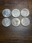 Morgan Silver Dollar And Peece Dollar Lot Of 6! AU/UNC Very Nice Lot NR!