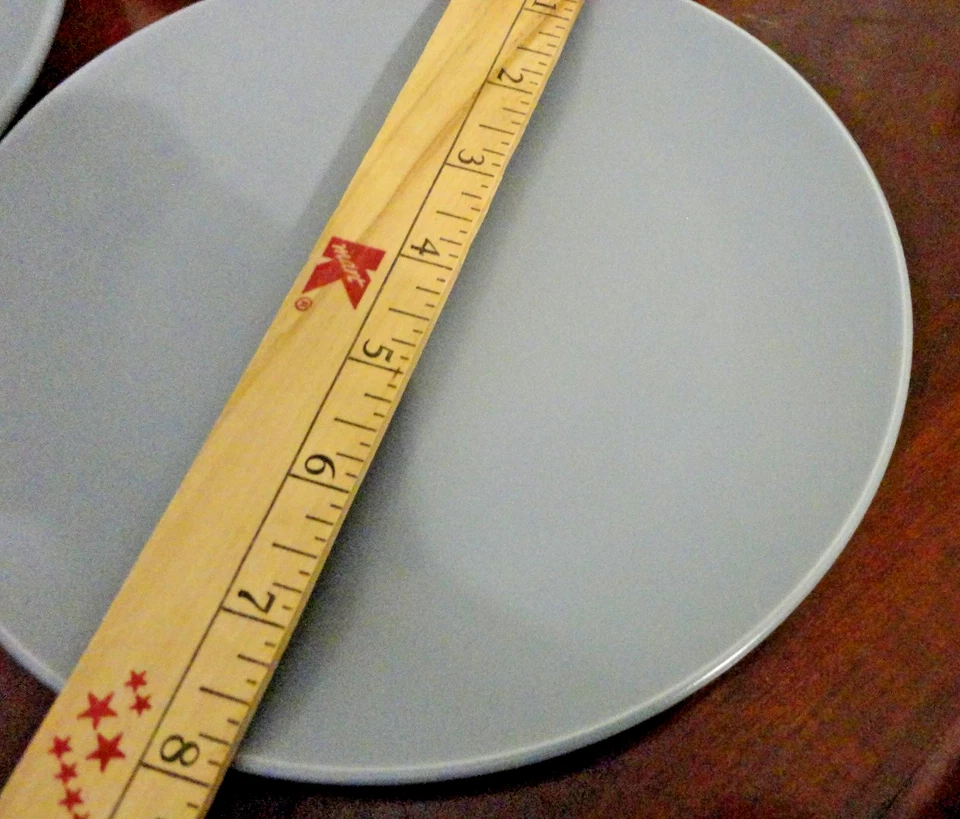 IKEA SUECIA AZUL GRIS MATE # 12011 JUEGO DE 4 PIEZAS 2 PLATOS DE CENA 2 PLATOS DE ENSALADA Foto 3 de 4