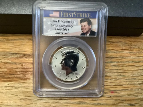 2014-W Reverse Proof Kennedy Half-Dollar "50th Anniversary" - PCGS Graded PR70