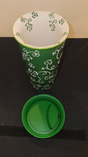 Temptations Reisebecher mit Deckel - Floral Lace Shamrock 16 Unzen Grün Neu im Karton - Bild 4 von 8
