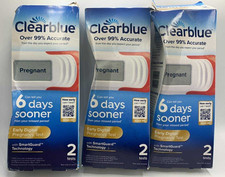 3PK Clearblue Early Digital Pregnancy Test ~ 2 Test Each ~ EXP 11/27 ~ FAST SHIP