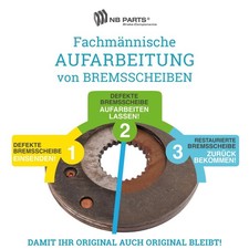 Produktbild - Aufarbeitung Bremsscheibe 127mm 25 Zähne für John Deere T300 310 500