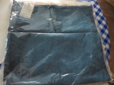 West Elm regal blue lush velvet pillow cover nip  deep blue 20'' sq