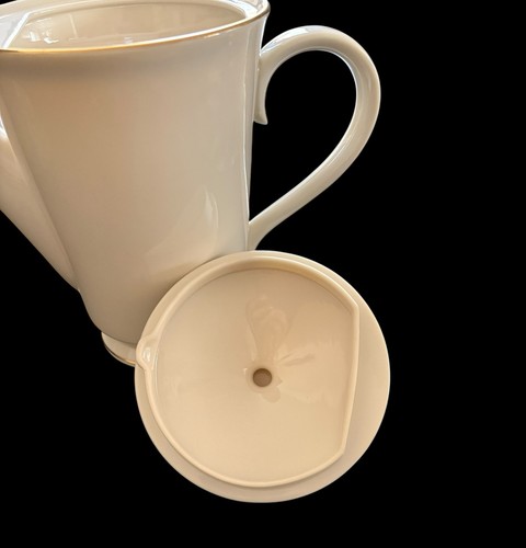 Vintage Lenox Hayworth Cosmopolitan Ivory Gold Fine Bone China Kaffeekanne Neuwertig - Bild 7 von 10