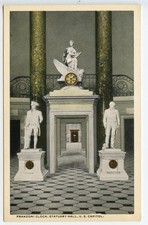 Vintage Postcard: Franzoni Clock, Statuary Hall, U. S. Capitol ~ B. S. Reynolds