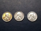 1943 P D S Lincoln Steel Wheat Cent Penny Set  AU - ABOUT UNCIRCULATED FREE SHIP