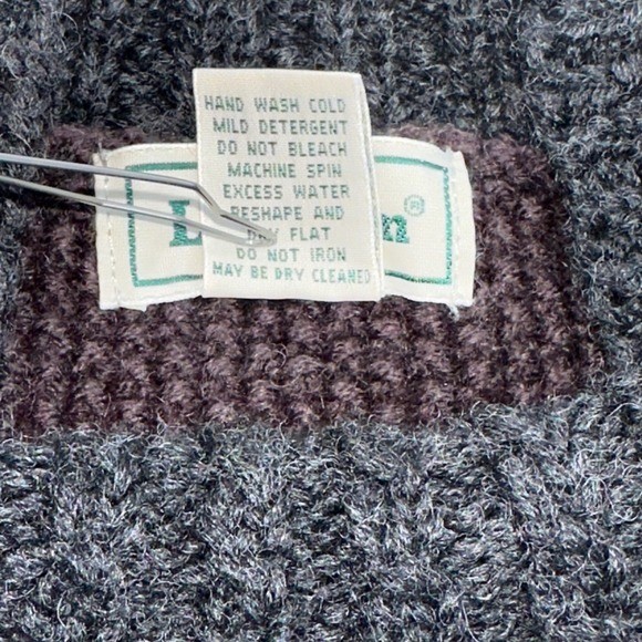 LL Bean Patchwork Wool Mock Neck Sweater Women's … - image 5