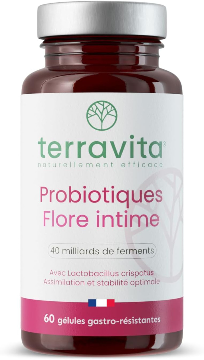 Probiotiques flore intime 40 milliards d'UFC avec 4 souches lactobacilles en gélules végétales