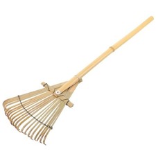  Bamboo Garden Rake Small Hand Rake for Soil Loosening