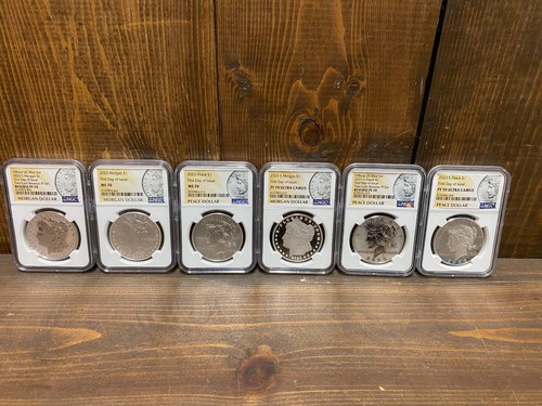 2023 (MS/PF/RP70) Six 6-Coin Set $1 Morgan & Peace Dollar Early Releases  NGC