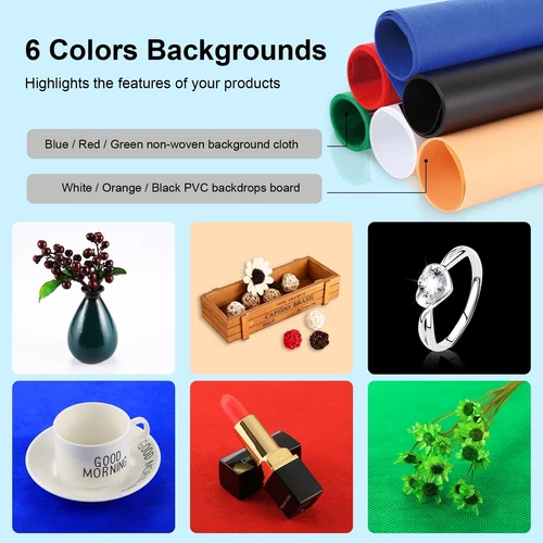 24" LED Photo Studio Light Box Portable Folding Photography Shooting Tent Kit - Bild 38 von 84